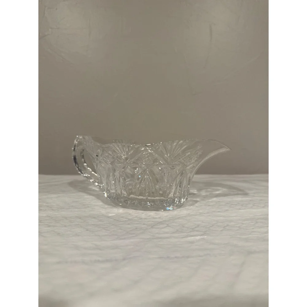 Waterford Crystal Gravy Boat Unisex OS Clear Excellent Cut Glass Serving Piece